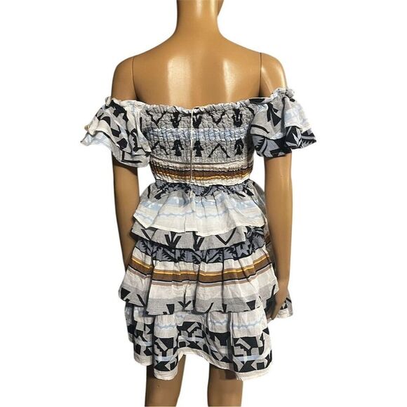 Sofia Italian Cotton 2pc top & skirt Multicolor OSFM $260 - Picture 9 of 16